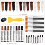 Wood Furniture Repair Kit with Markers & Wax Sticks