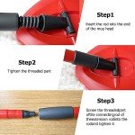 Qulable Spin Mop Replacement Handle - Adjustable 30" to 58