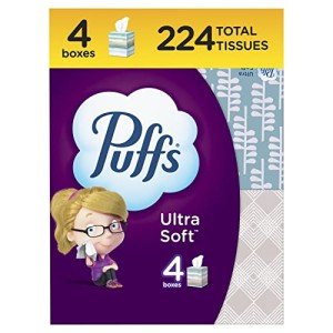 Puffs Ultra Soft Facial Tissue, 4 Boxes
