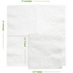 GUSTO 500 Count White Cocktail Napkins 4.5"x4.5