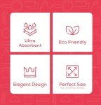 GUSTO 500 Count White Cocktail Napkins 4.5"x4.5