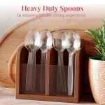 Bulk Pack of Heavy-Duty Clear Plastic Spoons