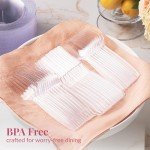 Bulk Pack of Heavy-Duty Clear Plastic Spoons