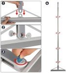 KOLLIEE Adjustable Rubber Floor Squeegee with 61" Handle