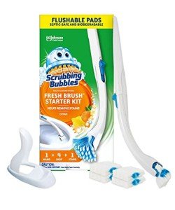 Toilet Bowl Brush Kit with Cleaner Refills