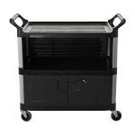 Rubbermaid Lockable Utility Cart with Sliding Drawer