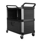 Rubbermaid Lockable Utility Cart with Sliding Drawer