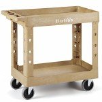 Heavy Duty Utility Cart with Deep Shelves
