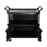 Rubbermaid Lockable Utility Cart with Sliding Drawer