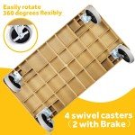 Heavy Duty Utility Cart with Deep Shelves