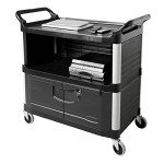 Rubbermaid Lockable Utility Cart with Sliding Drawer