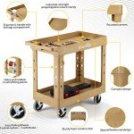 Heavy Duty Utility Cart with Deep Shelves