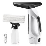 Cordless Handheld Window Vacuum with Spray Bottle