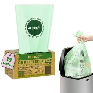 Compostable 13-Gallon Food Waste Bags - 35 Count