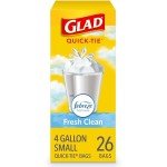 Glad 4 Gallon OdorShield Trash Bags - 26 Count