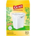 Glad 8 Gallon Drawstring Trash Bags, Gain + Febreze