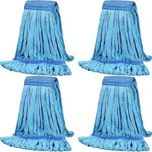 4-Pack Microfiber Mop Head Replacements - Large