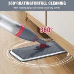 NileHome Microfiber Spray Mop with 3 Replacement Pads