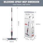 NileHome Microfiber Spray Mop with 3 Replacement Pads