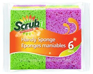 SCRUBIT Cellulose Kitchen Scrub Sponges - 6 Pack
