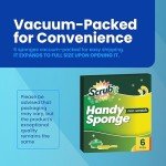 SCRUBIT Cellulose Kitchen Scrub Sponges - 6 Pack