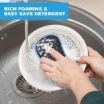 HOMEXCEL 12 Pack Non-Scratch Multi-Purpose Scrub Sponges