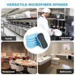 HOMEXCEL 12 Pack Non-Scratch Multi-Purpose Scrub Sponges