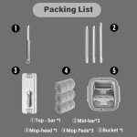 Mop and Bucket Set with Microfiber Pads