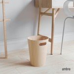 Modern Wooden Trash Can, 2 Gallon Size