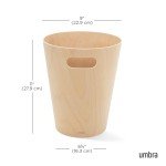 Modern Wooden Trash Can, 2 Gallon Size