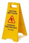 High Visibility Bilingual Wet Floor Sign - 24 Inch