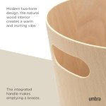 Modern Wooden Trash Can, 2 Gallon Size