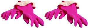 Casabella Pink Waterblock Cleaning Gloves - 2 Pairs