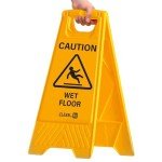Foldable Double-Sided Wet Floor Sign - 11.8"x24.4
