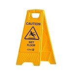 Foldable Double-Sided Wet Floor Sign - 11.8"x24.4