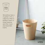 Modern Wooden Trash Can, 2 Gallon Size