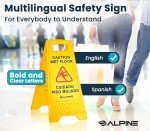 3 Pack Wet Floor Signs - Bilingual Safety Warnings