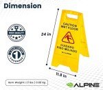 High Visibility Bilingual Wet Floor Sign - 24 Inch