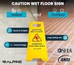 3 Pack Wet Floor Signs - Bilingual Safety Warnings