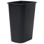Winco 10 Gallon Black Waste Basket