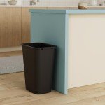 Winco 10 Gallon Black Waste Basket
