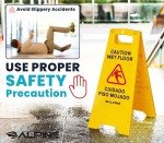 3 Pack Wet Floor Signs - Bilingual Safety Warnings