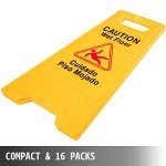 16 Pack Bilingual Wet Floor Caution Signs