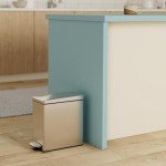 simplehuman 10L Stainless Steel Slim Bathroom Trash Can