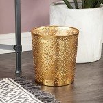 Gold Metal Small Waste Bin by Deco 79