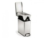 simplehuman 10L Stainless Steel Slim Bathroom Trash Can