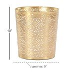 Gold Metal Small Waste Bin by Deco 79