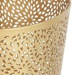 Gold Metal Small Waste Bin by Deco 79