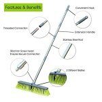 18" Adjustable Push Broom for Multi-Surface Cleaning