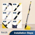 Yocada Heavy Duty Broom and Dustpan Set